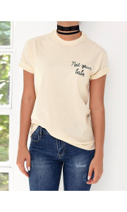 NOT YOUR BABY CREAM TSHIRT 