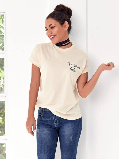 NOT YOUR BABY CREAM TSHIRT 