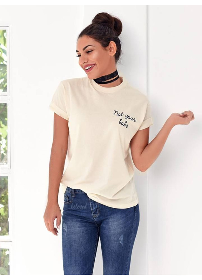 NOT YOUR BABY CREAM T-SHIRT