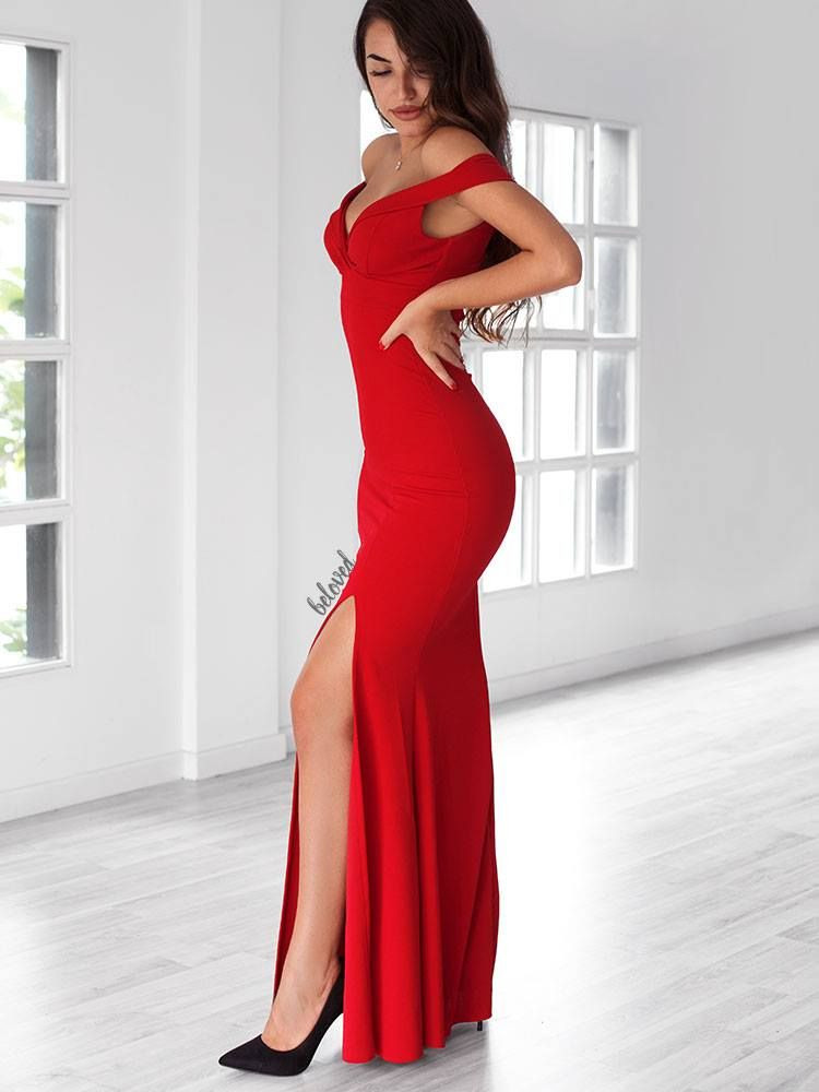 GILDA RED MAXI DRESS