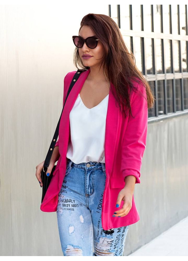 KRISTIA FUSCIA BLAZER