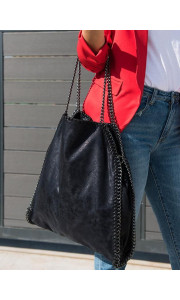 BLACK CHAIN BAG