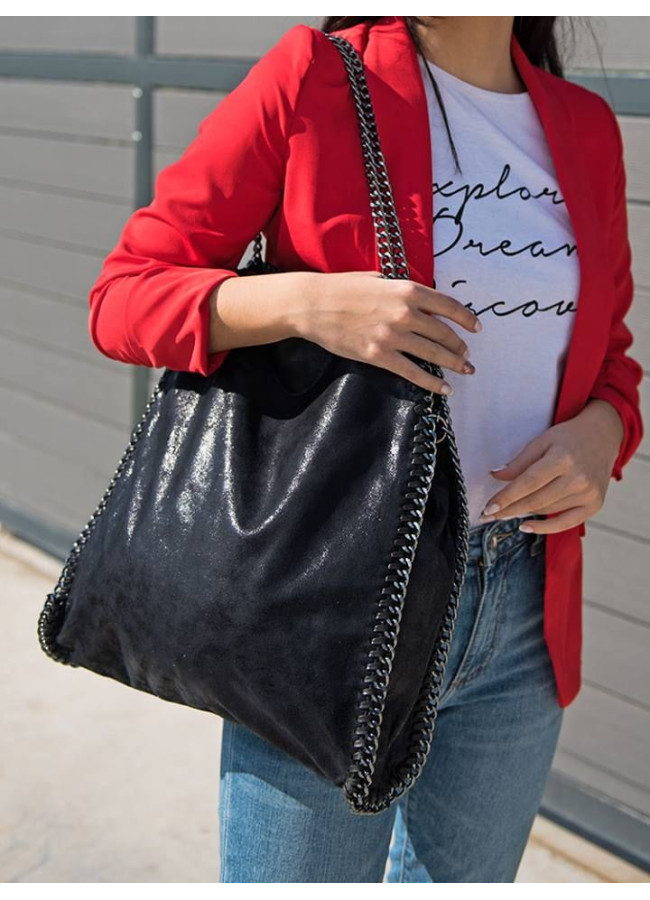 BLACK CHAIN BAG