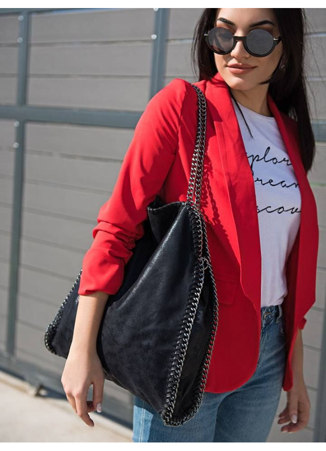 BLACK CHAIN BAG