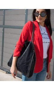 BLACK CHAIN BAG