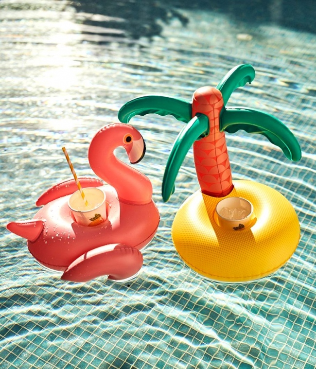 INFLATABLE DRINK HOLDER TROPICAL
