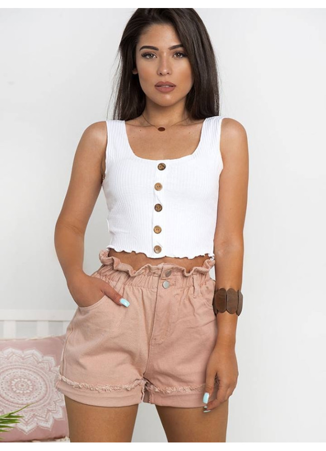 LISA BUTTONED WHITE TOP