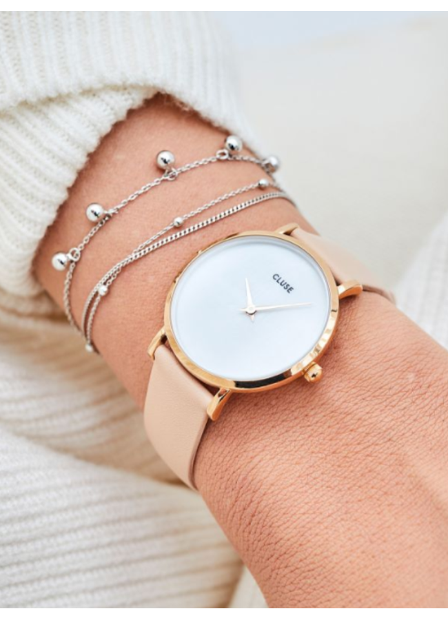 CLUSE MINUIT LA PERLE ROSE GOLD WHITE PEARL/NUDE CL30059