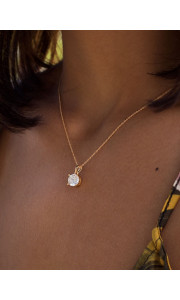 MINIMAL DIAMOND GOLD NECKLACE