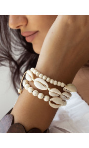 WHITE SEASHELL BRACELETS (3 DESIGNS)