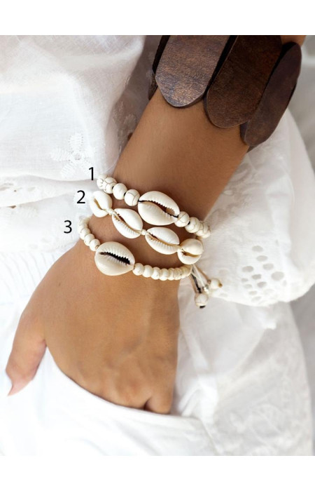 WHITE SEASHELL BRACELETS (3 DESIGNS)