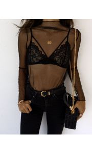 ROUND BUCKLE BLACK BELT
