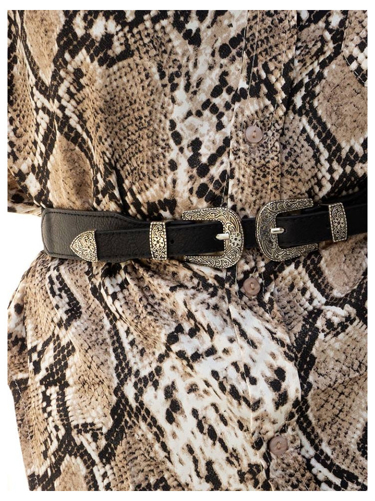 JET SILVER DOUBLE BUCKLE BELT
