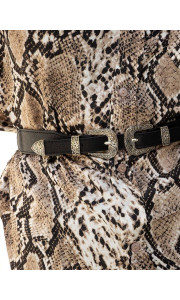 JET SILVER DOUBLE BUCKLE BELT