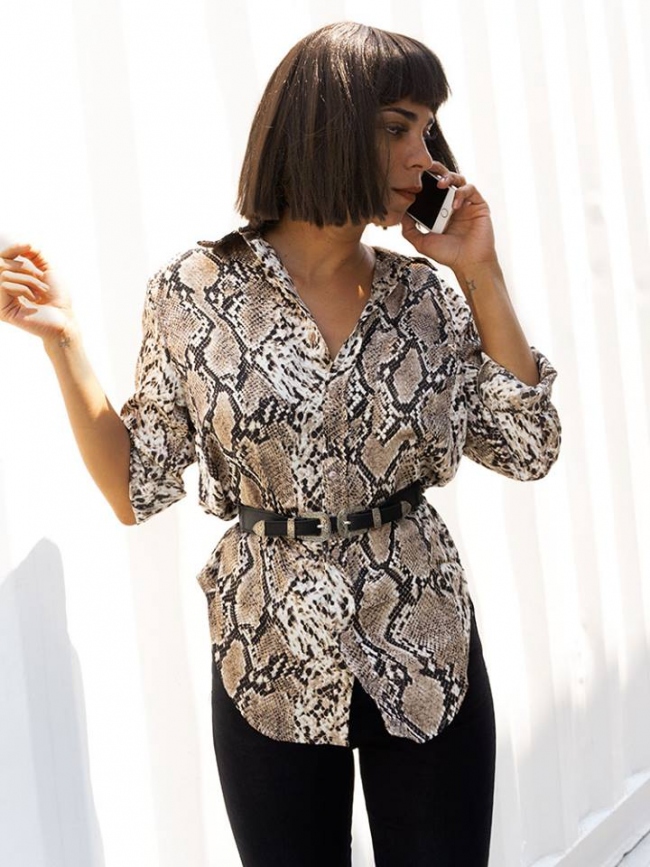 EVAS SNAKE PRINT SHIRT