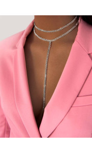 DOUBLE SILVER STRASS CHOKER