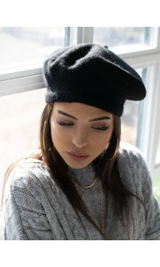 BLACK RETRO BERET