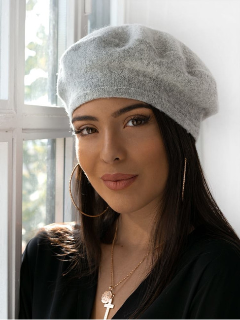GREY RETRO BERET