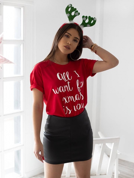 ALL I WANT RED T-SHIRT