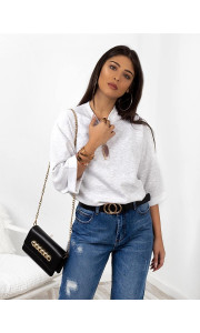 CROP SLEEVE GREY SWEATSHIRT
