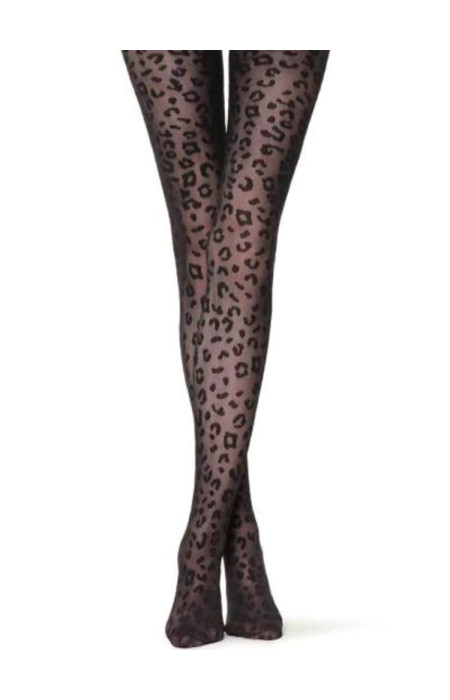 BLACK LEOPARD TIGHTS
