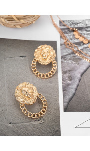 LION CIRCLE EARRINGS