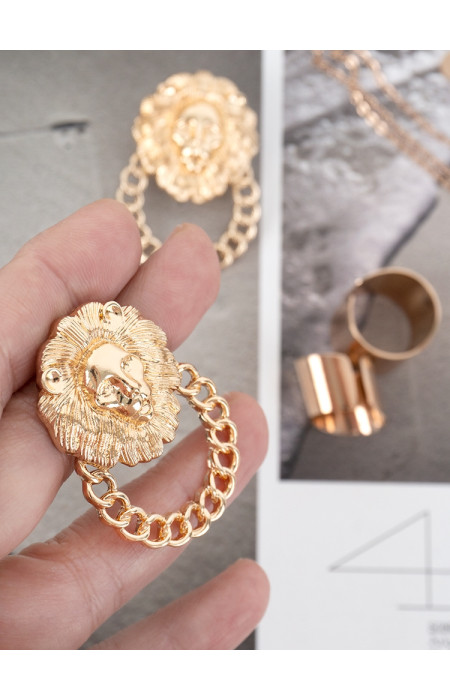 LION CIRCLE EARRINGS