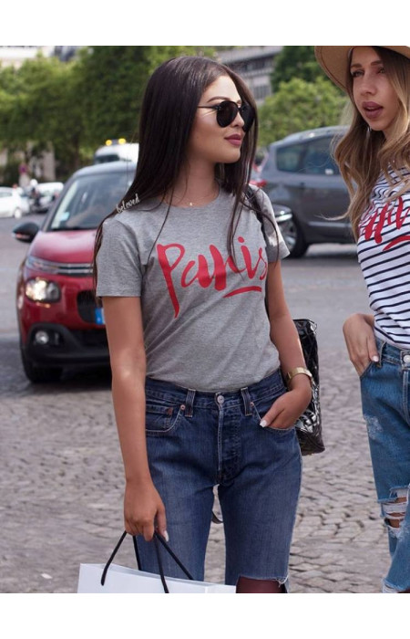 PARIS GREY WITH RED TSHIRT