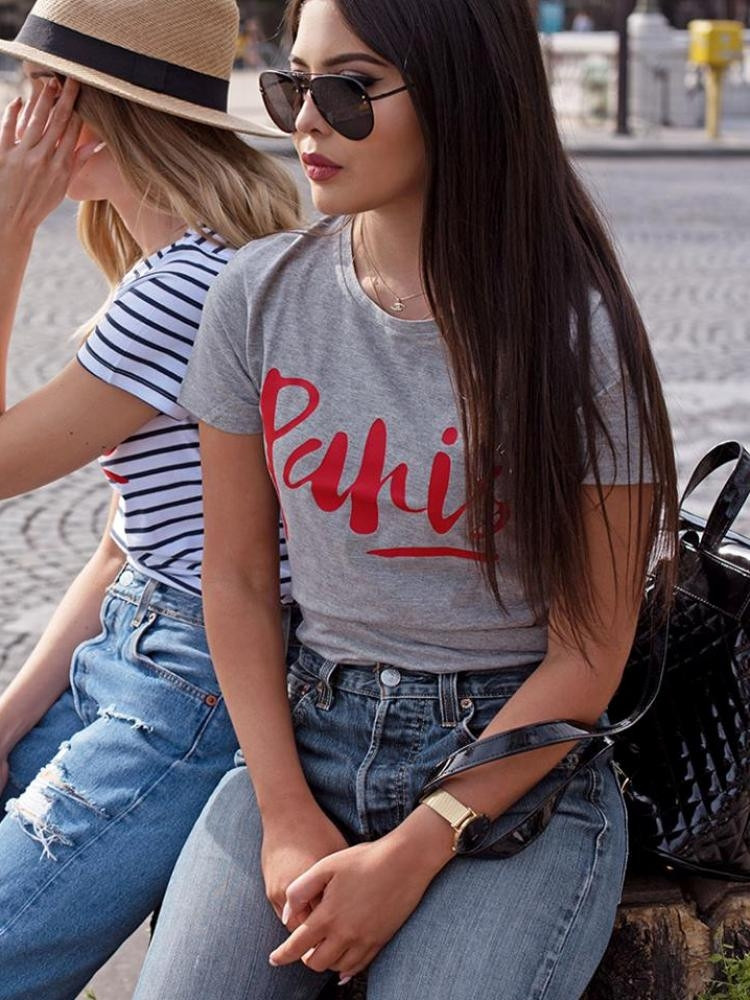PARIS GREY WITH RED TSHIRT
