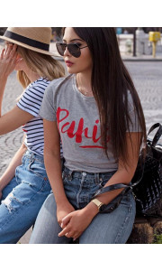 PARIS GREY WITH RED TSHIRT