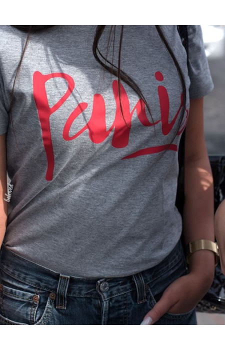 PARIS GREY WITH RED TSHIRT