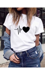 CARDIOGRAM WHITE T-SHIRT