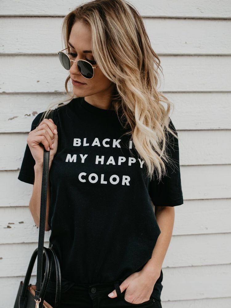 BLACK IS MY HAPPY COLOR T-SHIRT