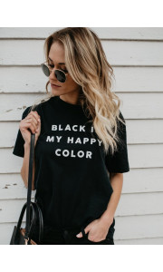 BLACK IS MY HAPPY COLOR T-SHIRT