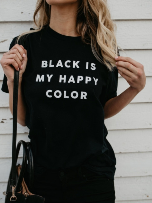 BLACK IS MY HAPPY COLOR T-SHIRT