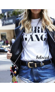 GIRL GANG WHITE T-SHIRT