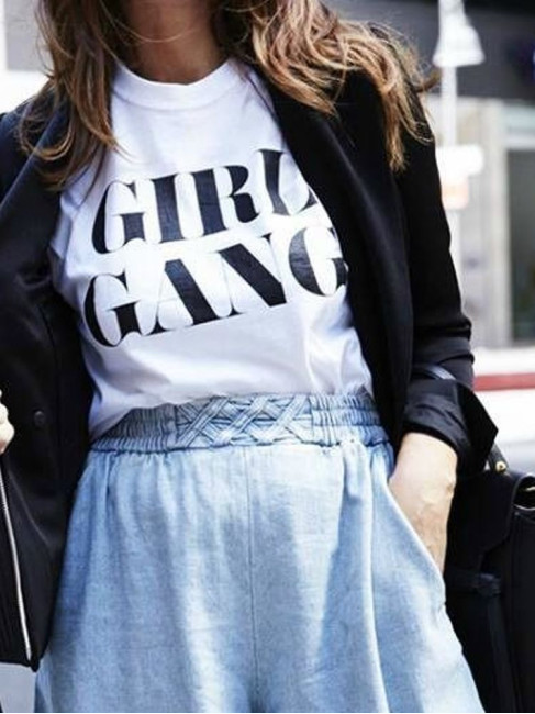 GIRL GANG WHITE T-SHIRT