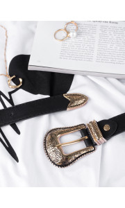 DROGO GOLD DOUBLE BUCKLE BELT