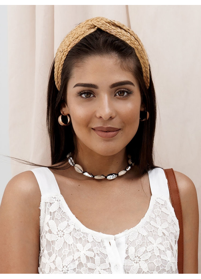 WHITE & SILVER SEA SHELL CHOKER