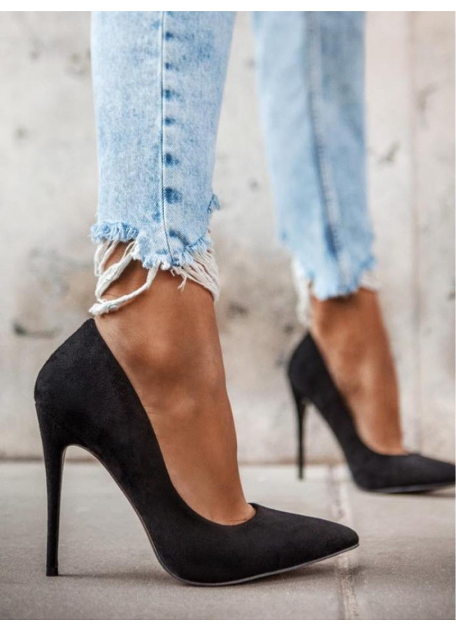 CHICAGO BLACK SUEDE PUMPS
