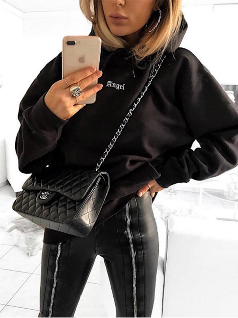 ANGEL BLACK HOODIE