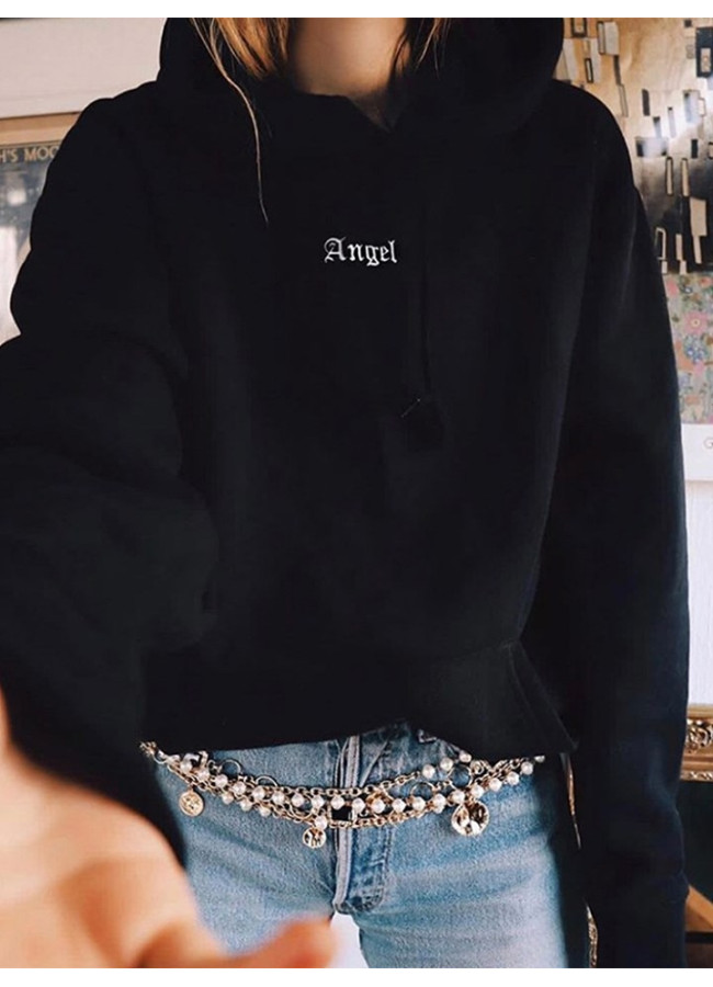 ANGEL BLACK HOODIE