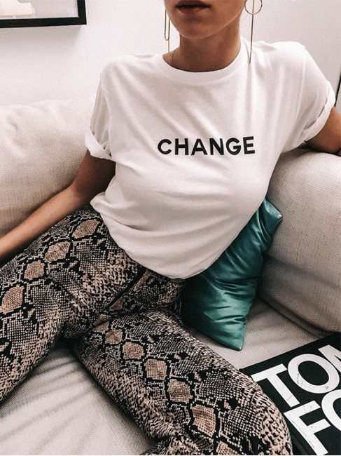 CHANGE WHITE T-SHIRT