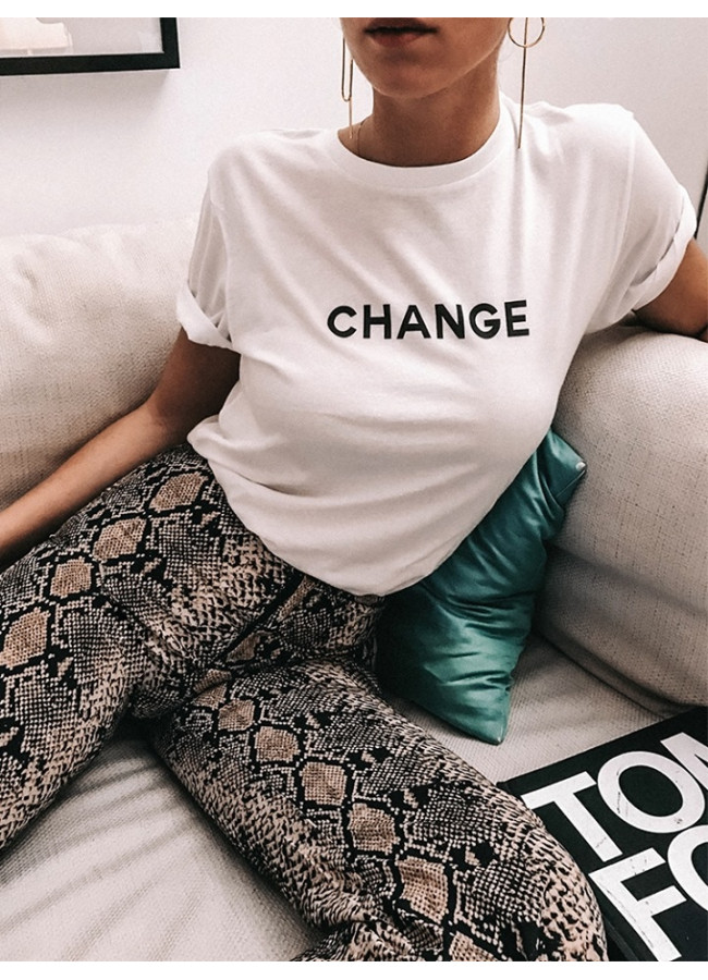 CHANGE WHITE T-SHIRT