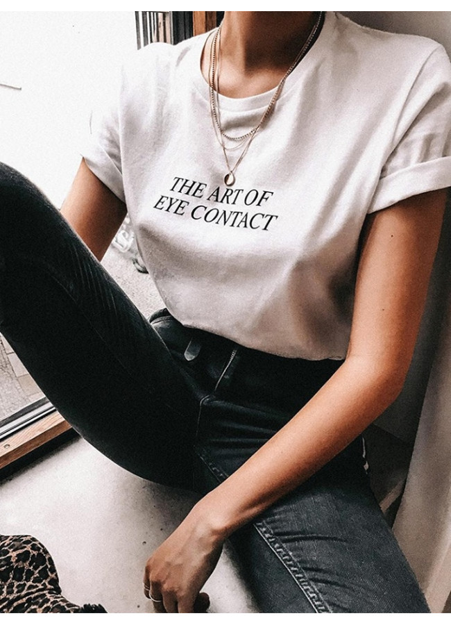 EYE CONTACT WHITE T-SHIRT