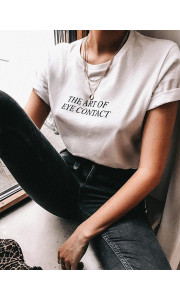 EYE CONTACT WHITE T-SHIRT