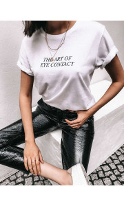 EYE CONTACT WHITE T-SHIRT