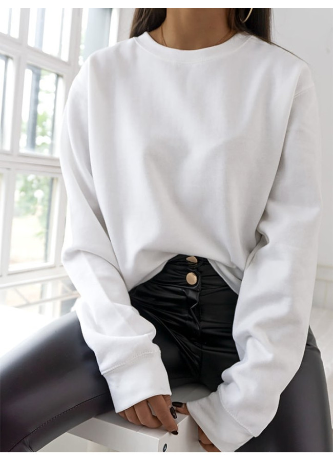 ASH WHITE CROP SWEATSHIRT