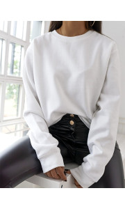 ASH WHITE CROP SWEATSHIRT