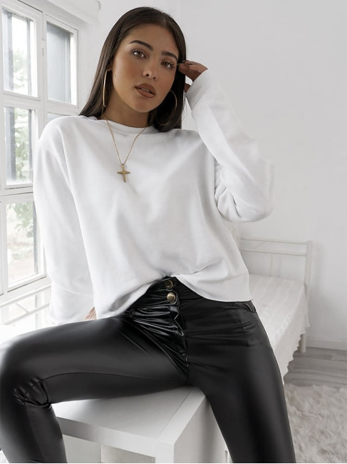ASH WHITE CROP SWEATSHIRT